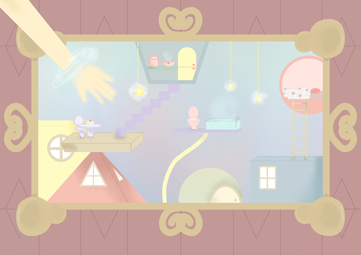 夢の中の絵画の家